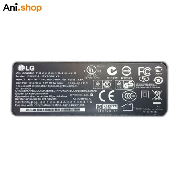 آداپتور مانیتور ال جی مدل 12V 2 A با گارانتی کد 916 — تصویر ۲