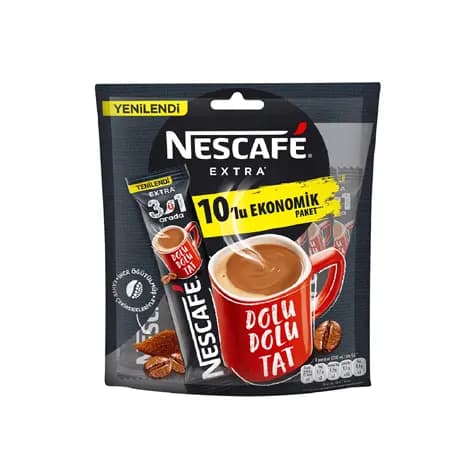 قهوه فوری غلیظ 3 در 1 نسکافه EXTRA بسته 10 عددی — تصویر ۲