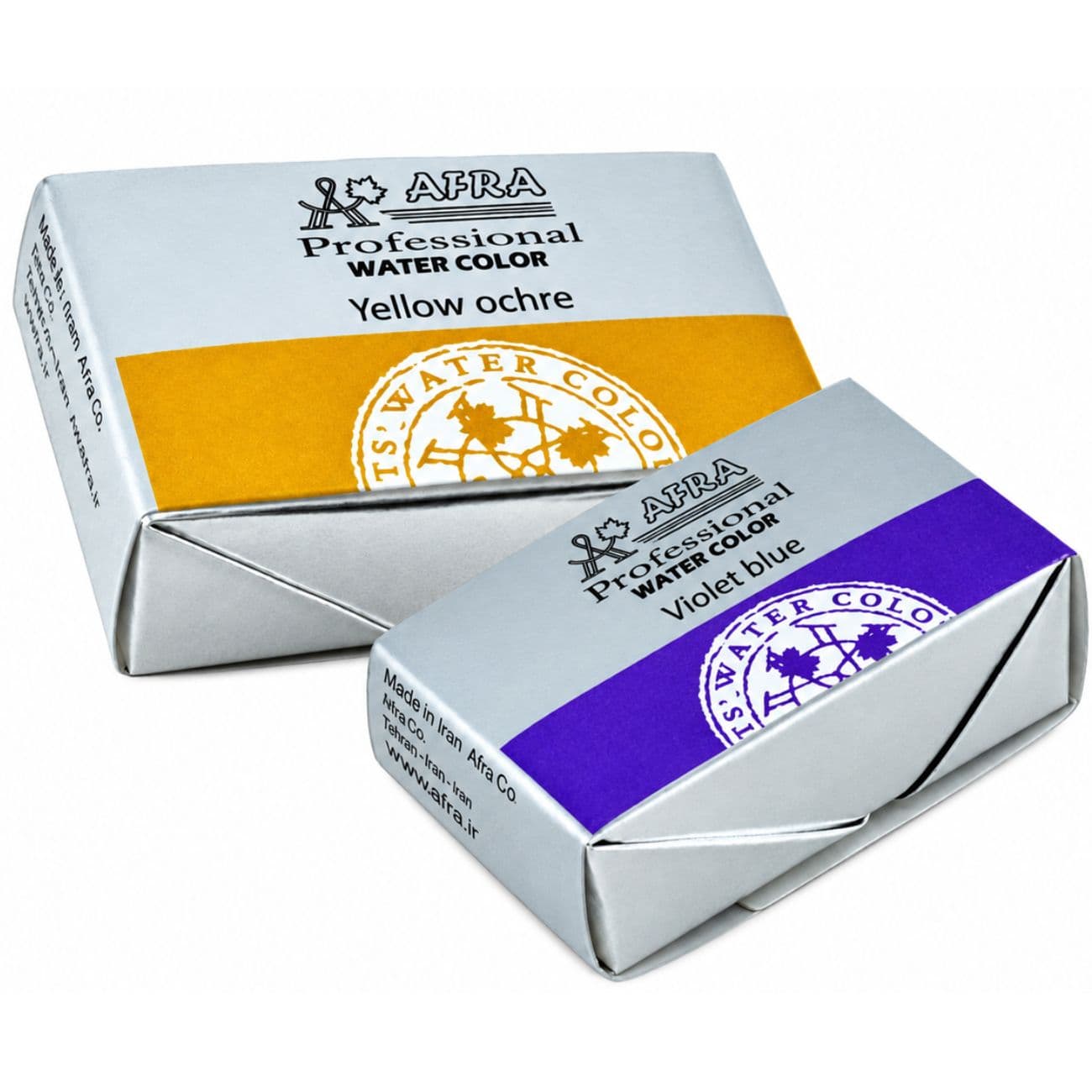 آبرنگ 48 رنگ افرا Afra مدل Professional Whole Pans با جعبه چوبی — تصویر ۲