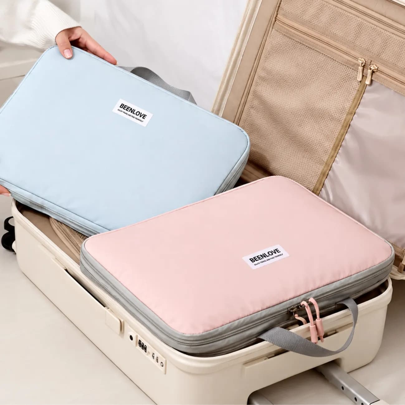 کیف نظم دهنده چمدان بین لاو BEENLOVE مدل RH2505 دو لایه — تصویر ۴