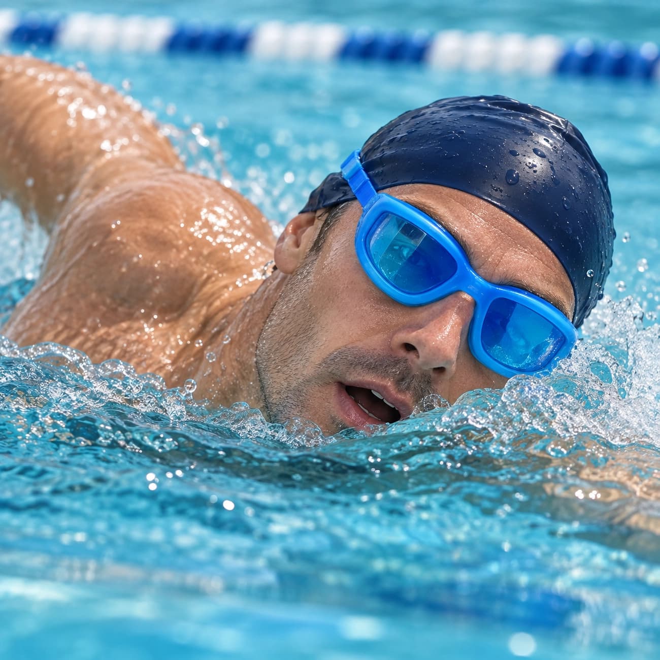 عینک شنا اسپیدو Speedo مدل800 ضد بخار — تصویر ۲