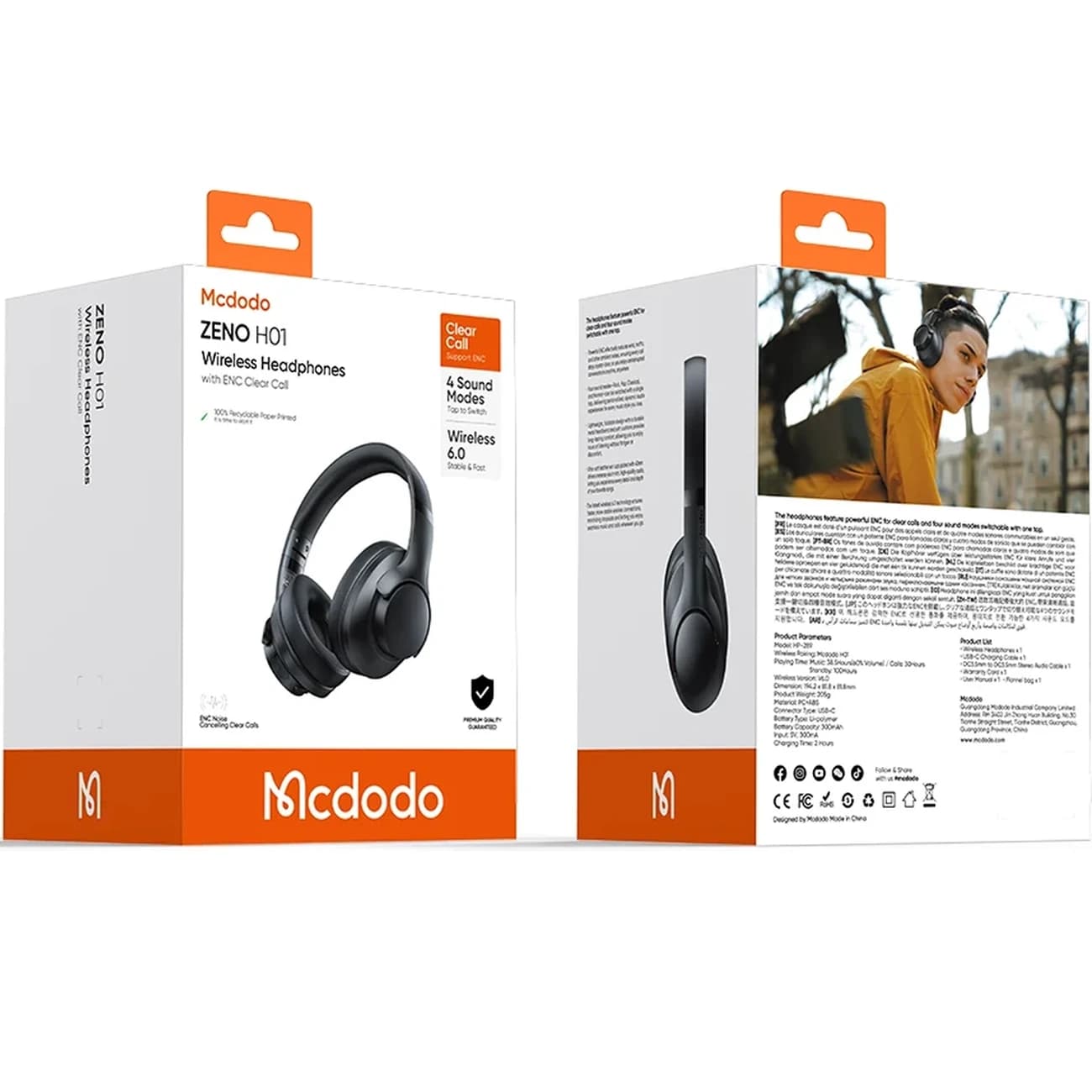 هدفون بی سیم مک دودو Mcdodo مدل ZENO H01 HP-289 با ENC — تصویر ۵