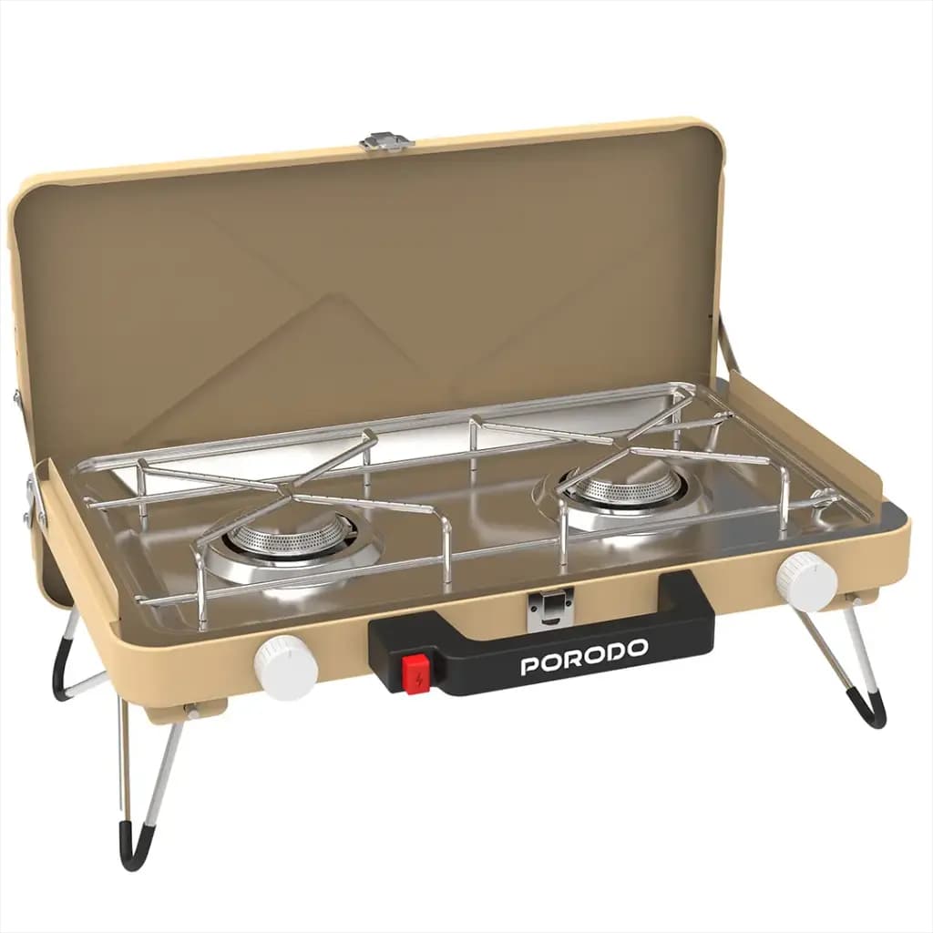 اجاق گاز کمپینگ پرودو مدل Porodo Lifestyle Dual Burner Foldable Camping Stove — تصویر ۳