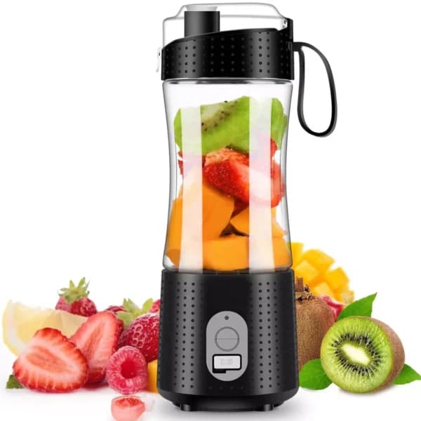 شیکر و آبمیوه گیری شارژی قابل حمل 380 میلی لیتر گرین لاین مدل GNBLNDMPJBK — تصویر ۶