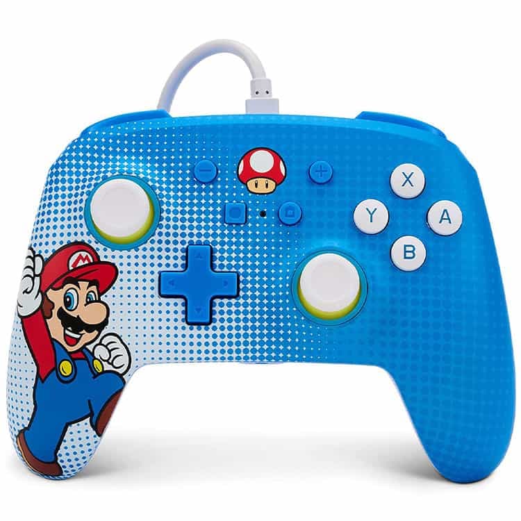 کنترلر با سیم PowerA Enhanced مخصوص Nintendo Switch – طرح Mario Pop Art
