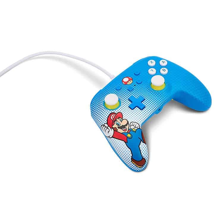 کنترلر با سیم PowerA Enhanced مخصوص Nintendo Switch – طرح Mario Pop Art — تصویر ۴