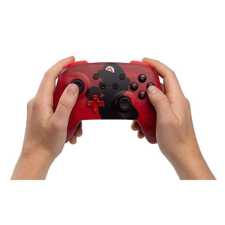 کنترلر با سیم PowerA Enhanced مخصوص Nintendo Switch – طرح Mario Silhouette — تصویر ۶