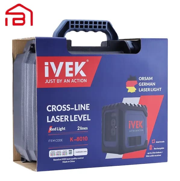 کیت تراز لیزری دوخط قرمز دوحالته ایوک مدل K8010 — تصویر ۲
