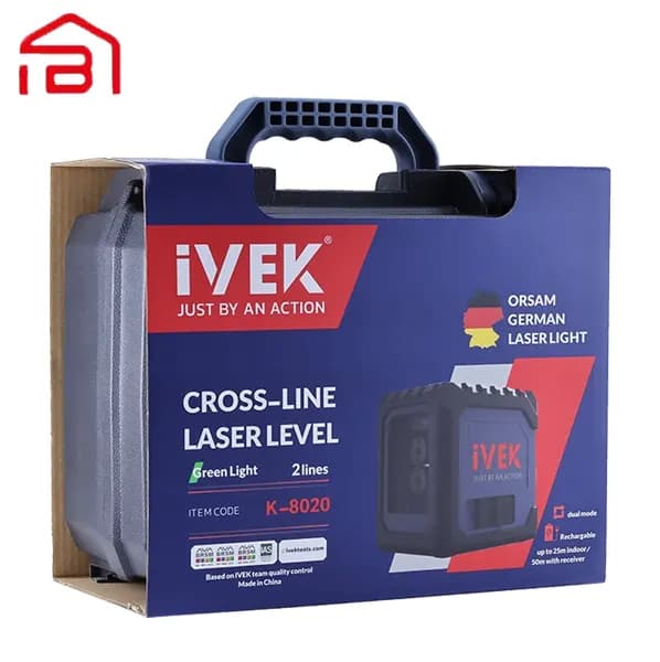 کیت تراز لیزری دوخط سبز دوحالته ایوک مدل K8020 — تصویر ۵