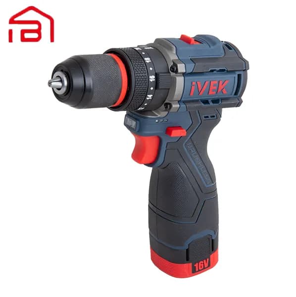 دریل شارژی براشلس چکشی 16 ولت ایوک مدل K7226B
