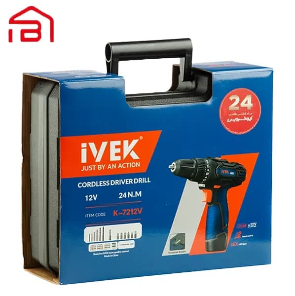 دریل پیچ گوشتی شارژی لیتیوم 12 ولت ایوک مدل K7212v — تصویر ۲