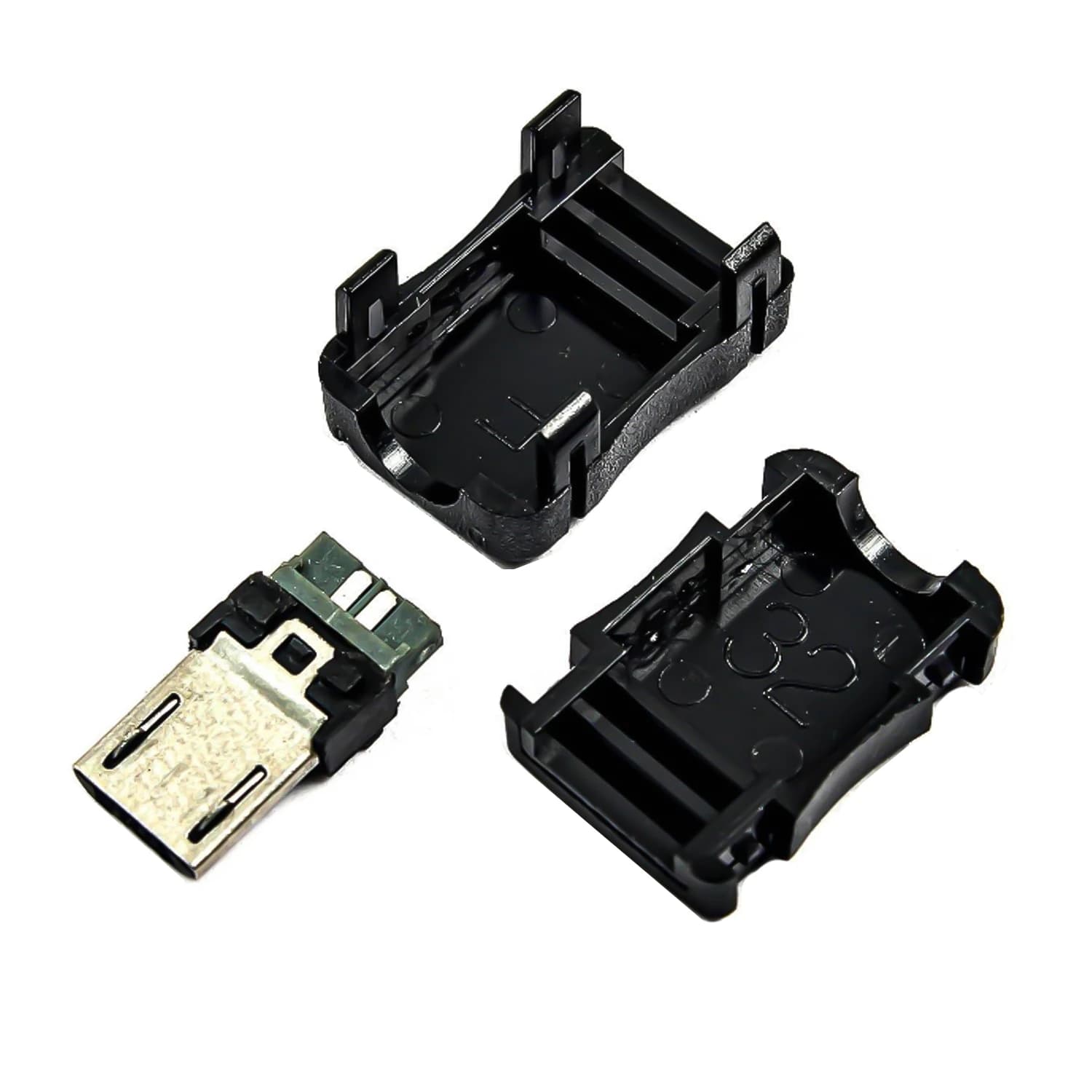 کانکتور نری میکرو USB دو پین با کیس پلاستیکی — تصویر ۴