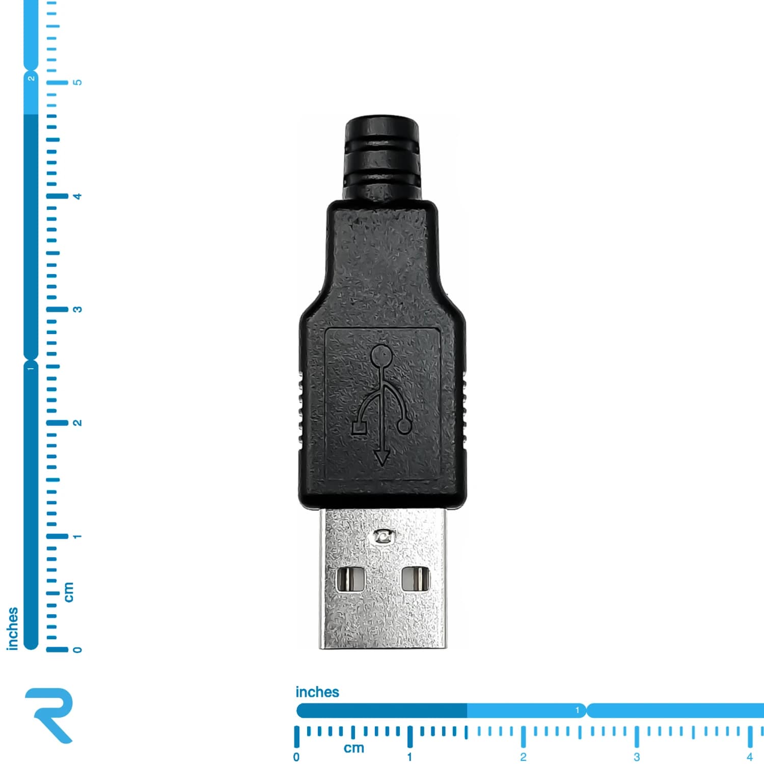 کانکتور نری USB مدل A با روکش مشکی — تصویر ۲