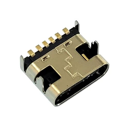 کانکتور USB Type C مادگی شش پین SMD پایه DIP
