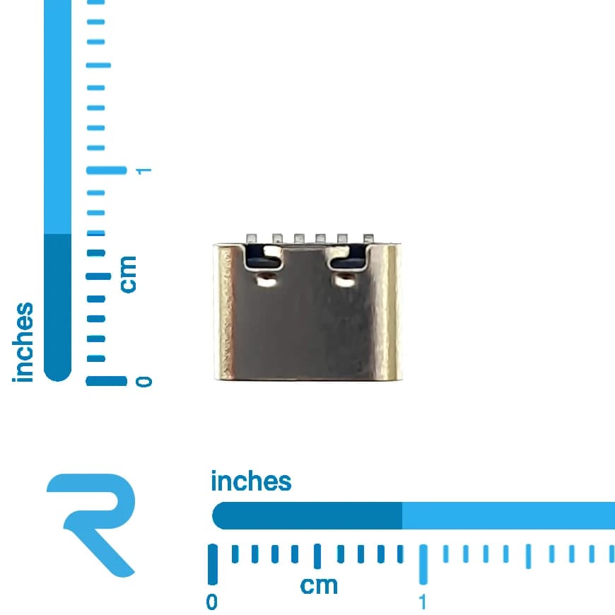 کانکتور USB Type C مادگی شش پین SMD پایه DIP — تصویر ۲