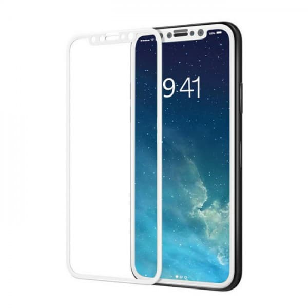 گلس فول دور ژله‌ای بیسوس آیفون X/XS/11 Pro سفید