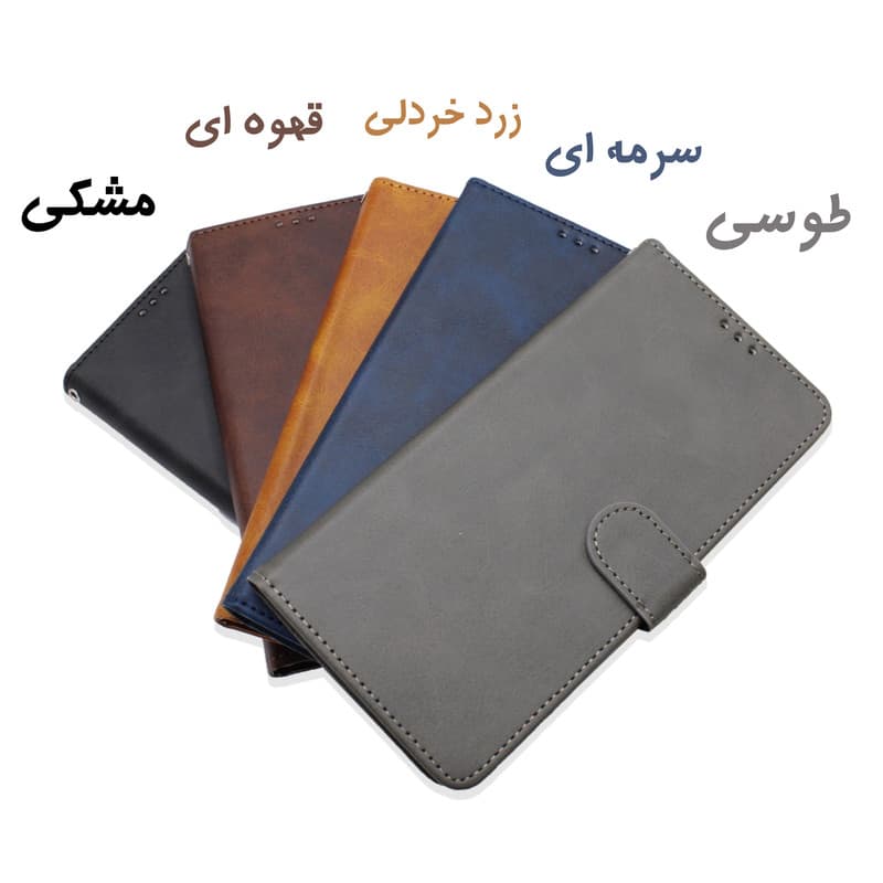 کیف کلاسوری مدل Grise مناسب برای گوشی موبایل سامسونگ Galaxy A73 به همراه بندآویز — تصویر ۲