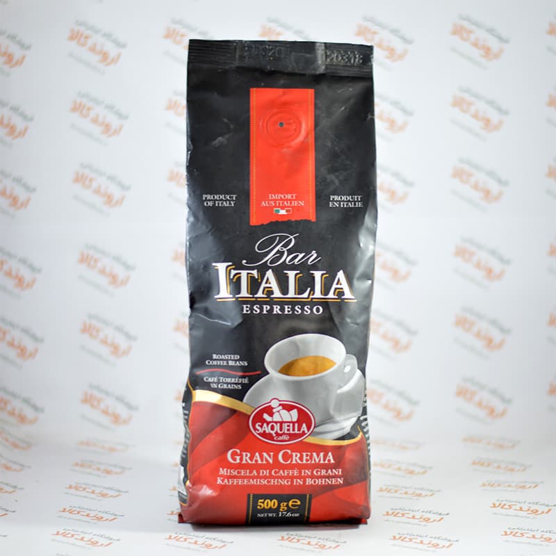 دانه قهوه SAQUELLA مدل Bar ITALIA GRAN CREMA