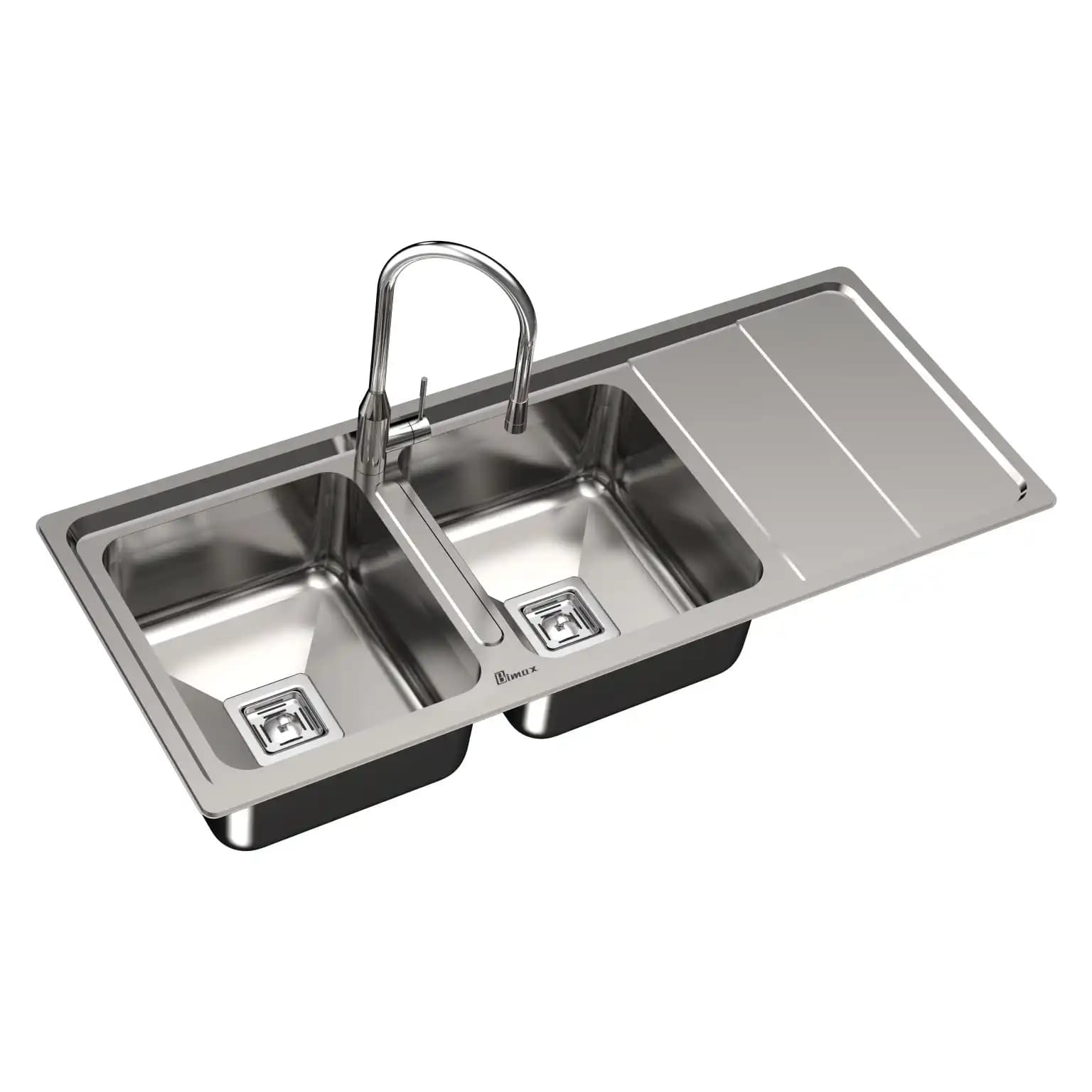 سینک ظرفشویی توکار بیمکث BS 842 ابعاد 50 * 120 — تصویر ۲