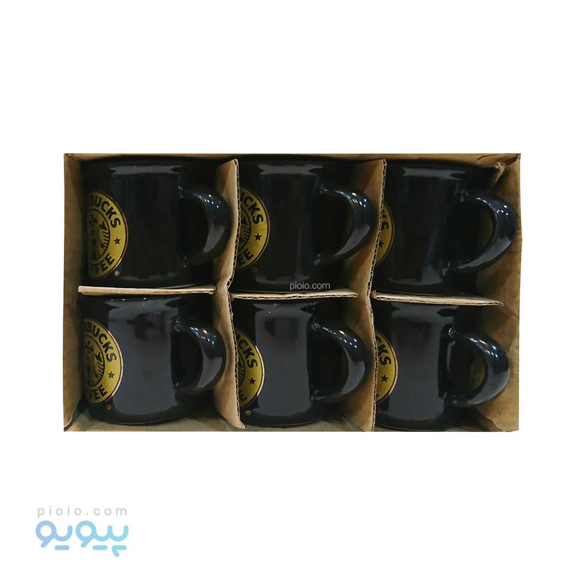 ست 6 عددی فنجان قهوه خوری طرح استار باکس عمده و کارتنی — تصویر ۳