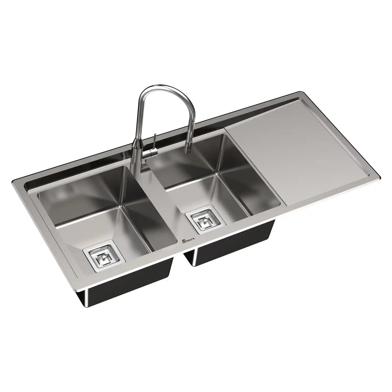 سینک ظرفشویی توکار بیمکث BS 743 ابعاد 52 * 120 — تصویر ۲
