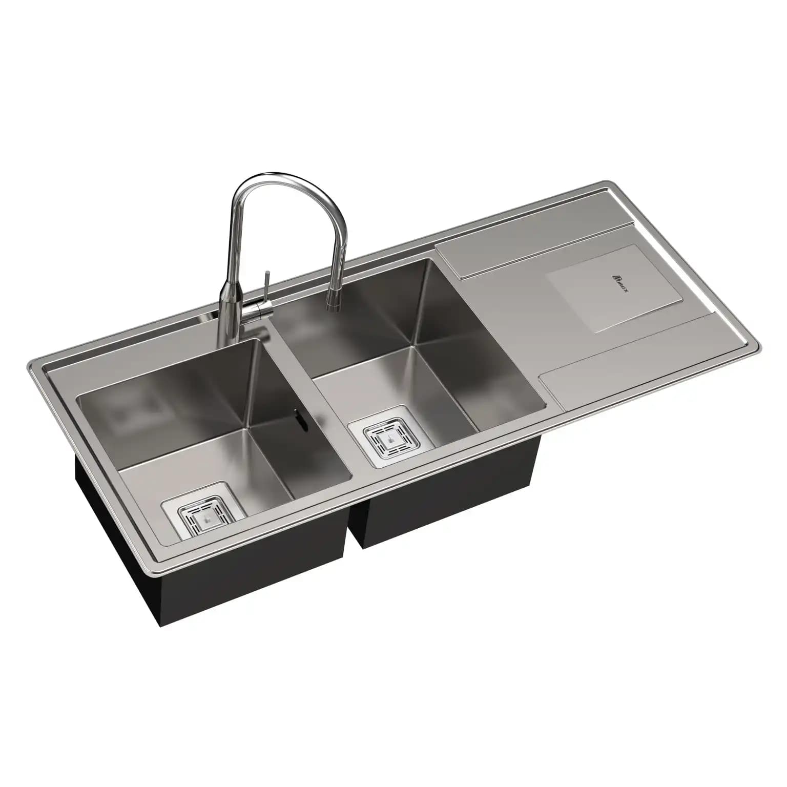 سینک ظرفشویی توکار بیمکث BS 741 ابعاد 50 * 120 — تصویر ۲