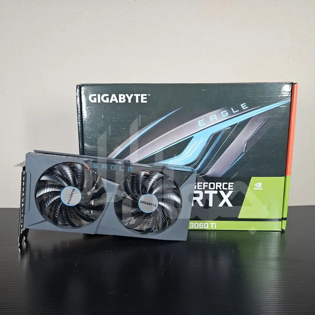 کارت گرافیک استوک گیگابایت GeForce RTX 3060 Ti EAGLE OC ظرفیت 8 گیگابایت با کارتن — تصویر ۲