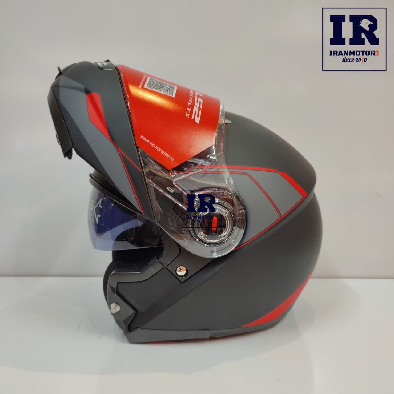 کلاه کاسکت فک متحرک اصلی LS2 FF370 مشکی قرمز — تصویر ۵