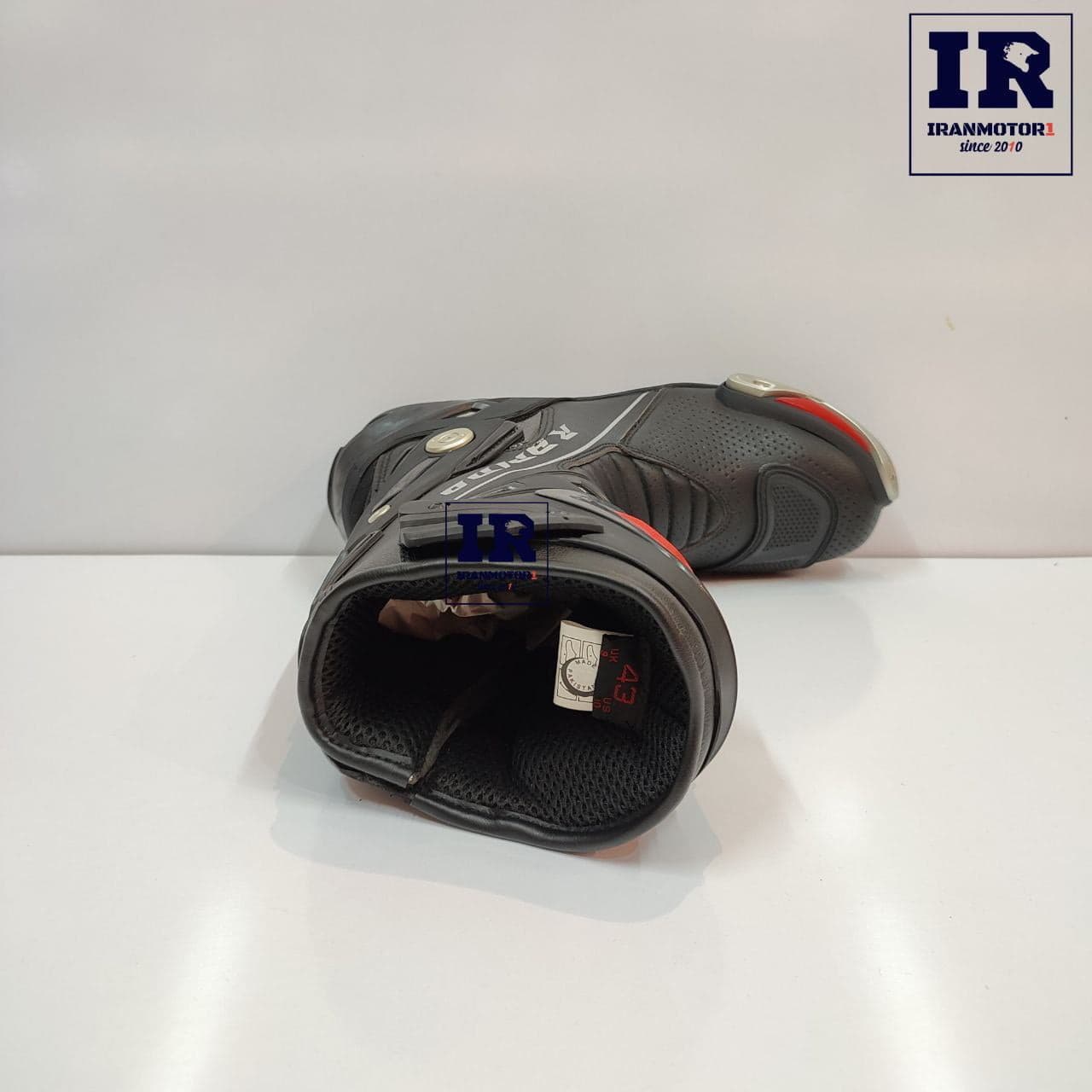 بوت ریسی موتور سواری راپیدو Rapido – مشکی قرمز — تصویر ۷