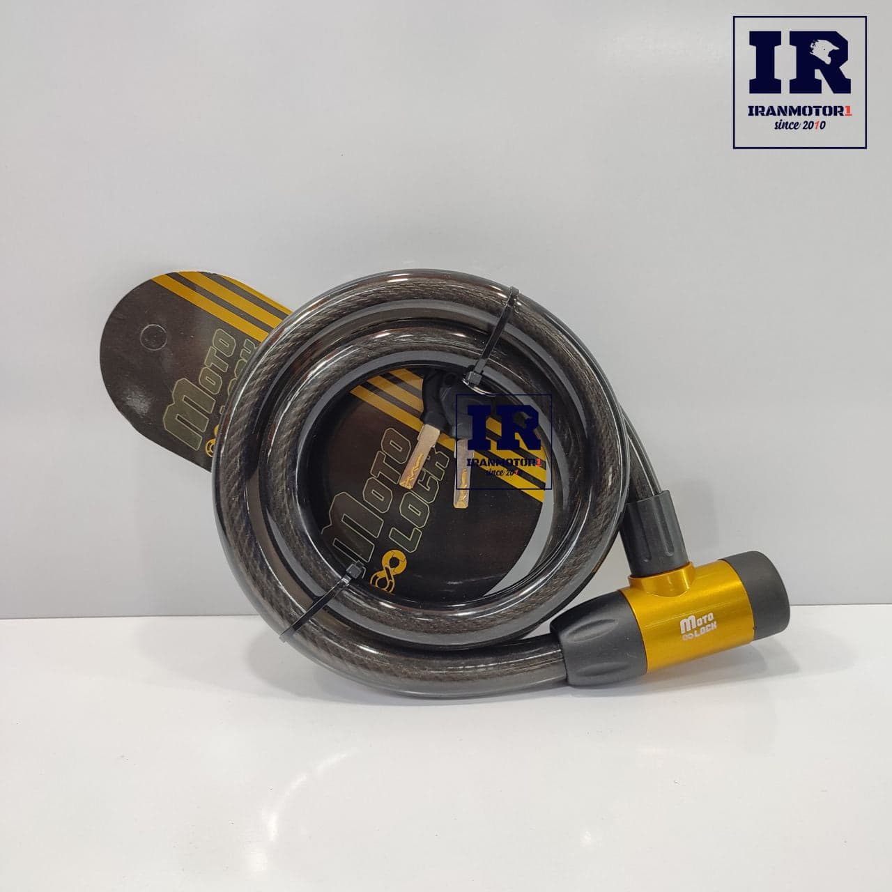 قفل تسمه ای موتور سیکلت moto lock 1.5 متری — تصویر ۲