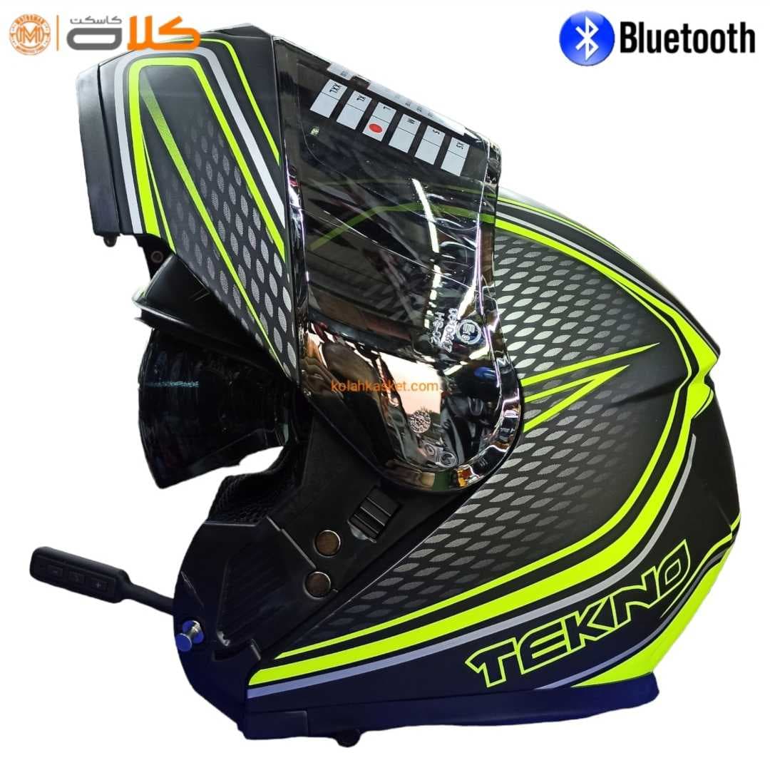 کلاه کاسکت بلوتوث دار تکنو فک متحرک مدل T42 BT8 TEKNO — تصویر ۲