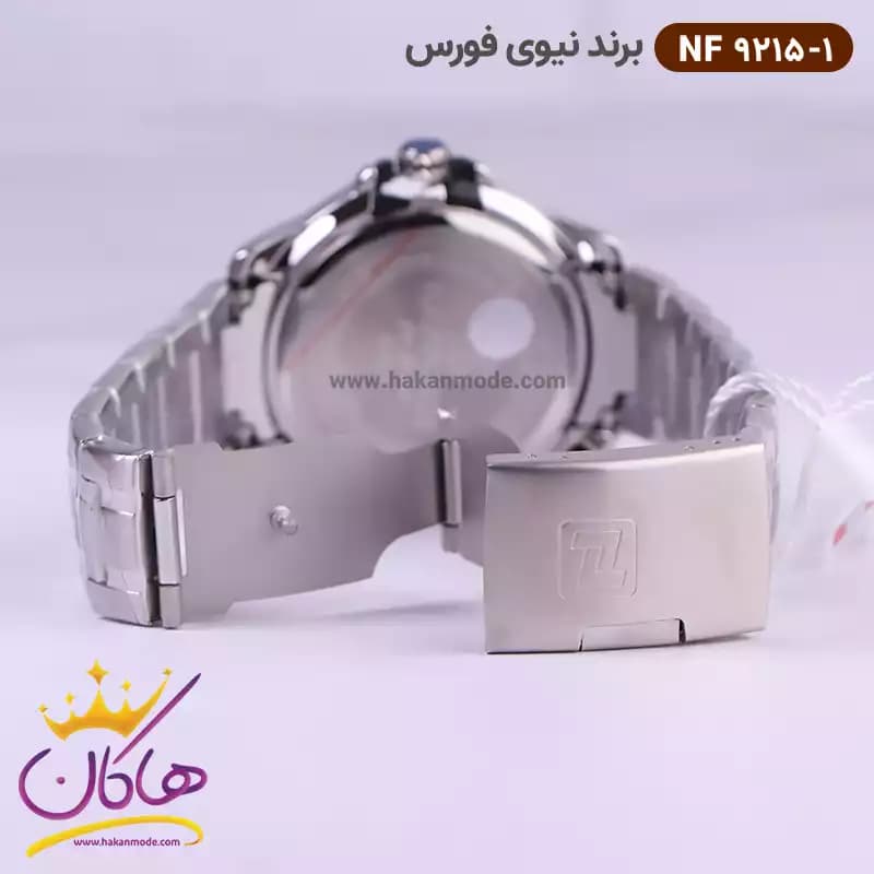 ساعت نیوی فورس مردانه فلزی نقره ای صفحه سفید 9215/1 — تصویر ۴