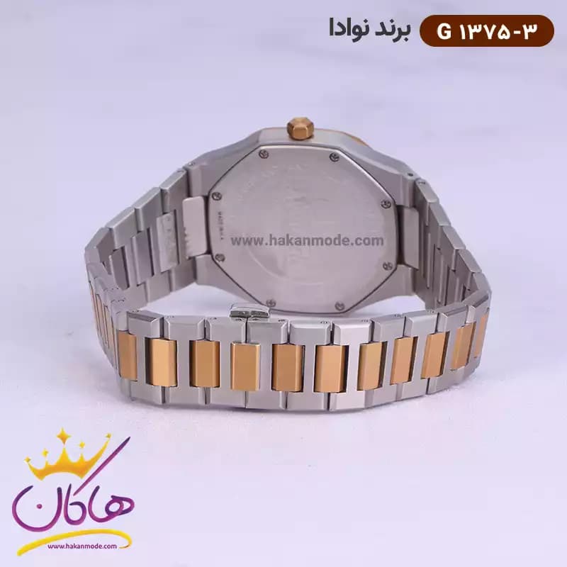 ساعت نوادا فلزی ست 1375 رزگلد — تصویر ۵