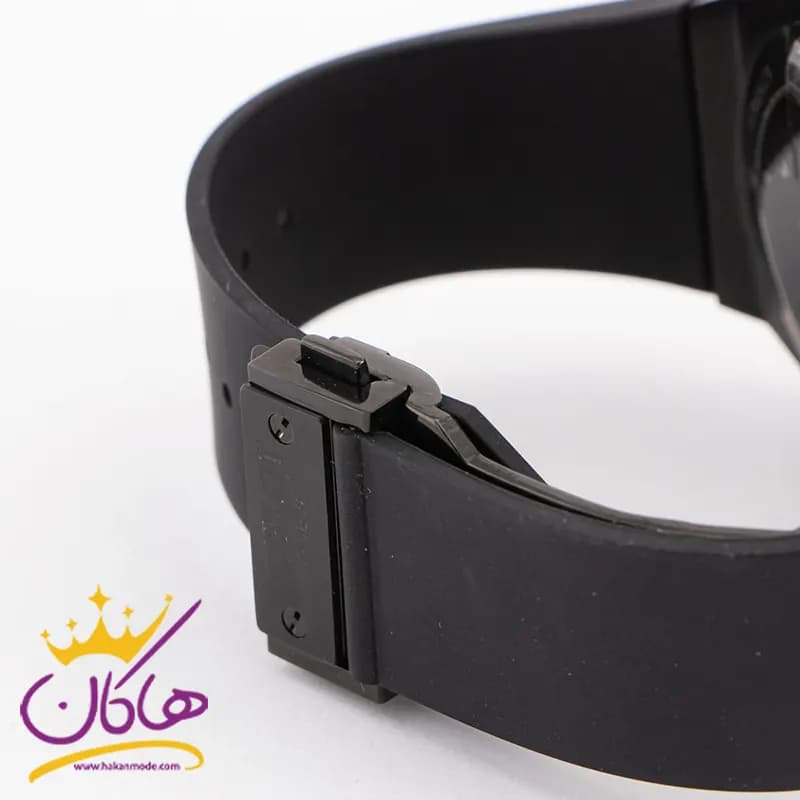 ساعت هابلوت مردانه بند رابر مشکی کرنوگراف اندکس طلایی 888/7 — تصویر ۴
