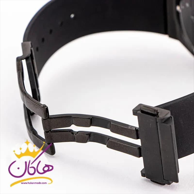 ساعت هابلوت مردانه بند رابر مشکی کرنوگراف اندکس طلایی 888/7 — تصویر ۳