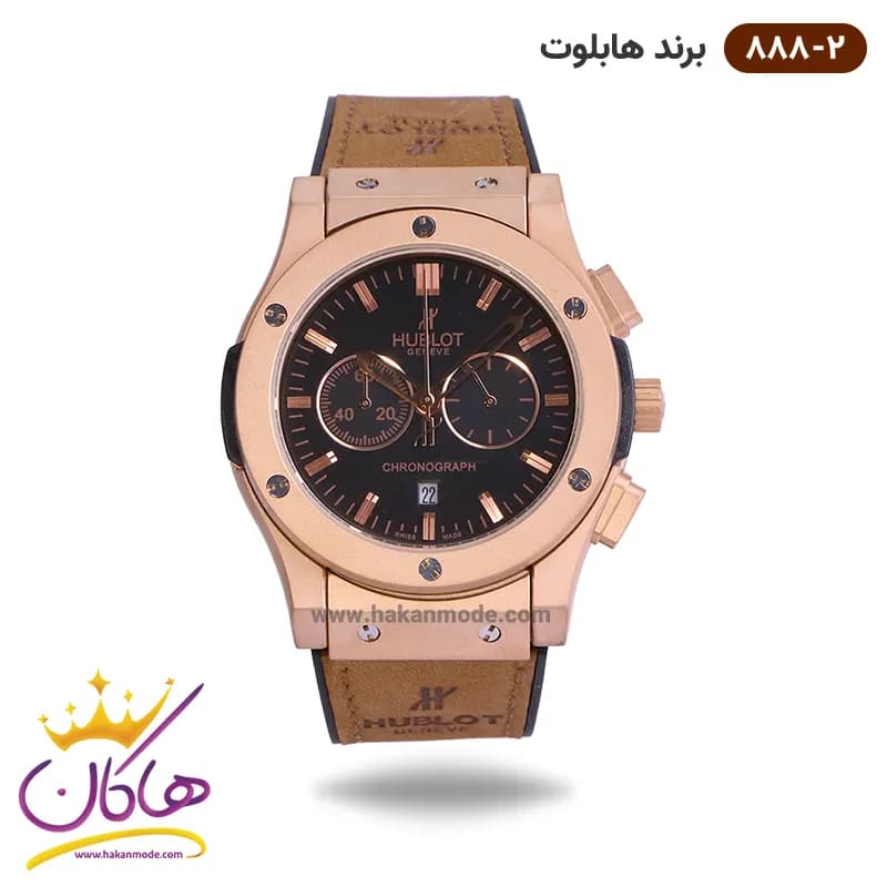 ساعت هابلوت مردانه بند جیر قهوه‌ ای کرنوگراف 888/2