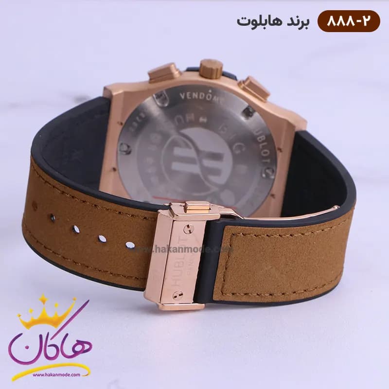 ساعت هابلوت مردانه بند جیر قهوه‌ ای کرنوگراف 888/2 — تصویر ۵
