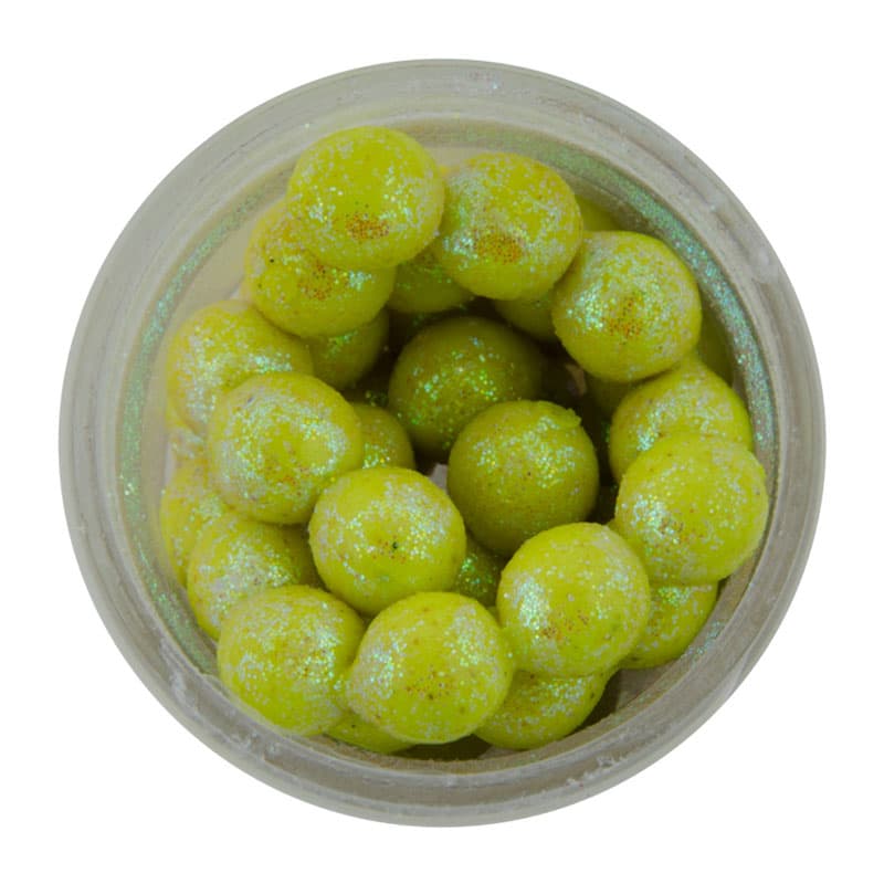 خمیر برکلی توپی پاور اگز قزل آلا Berkley Sparkle Power Eggs Floating Magnum Chartreuse With Sclaes — تصویر ۲