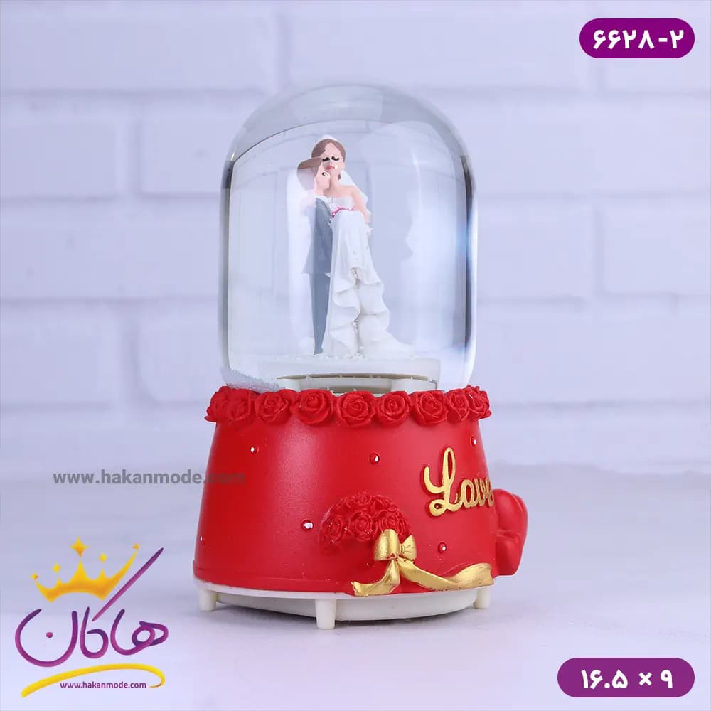 گوی موزیکال داماد و عروس 6628/2 — تصویر ۳
