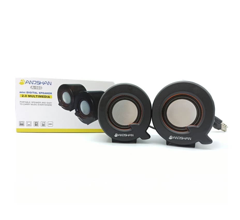 اسپیکر دوتیکه لپ تاپ ANOSHAN A103 USB
