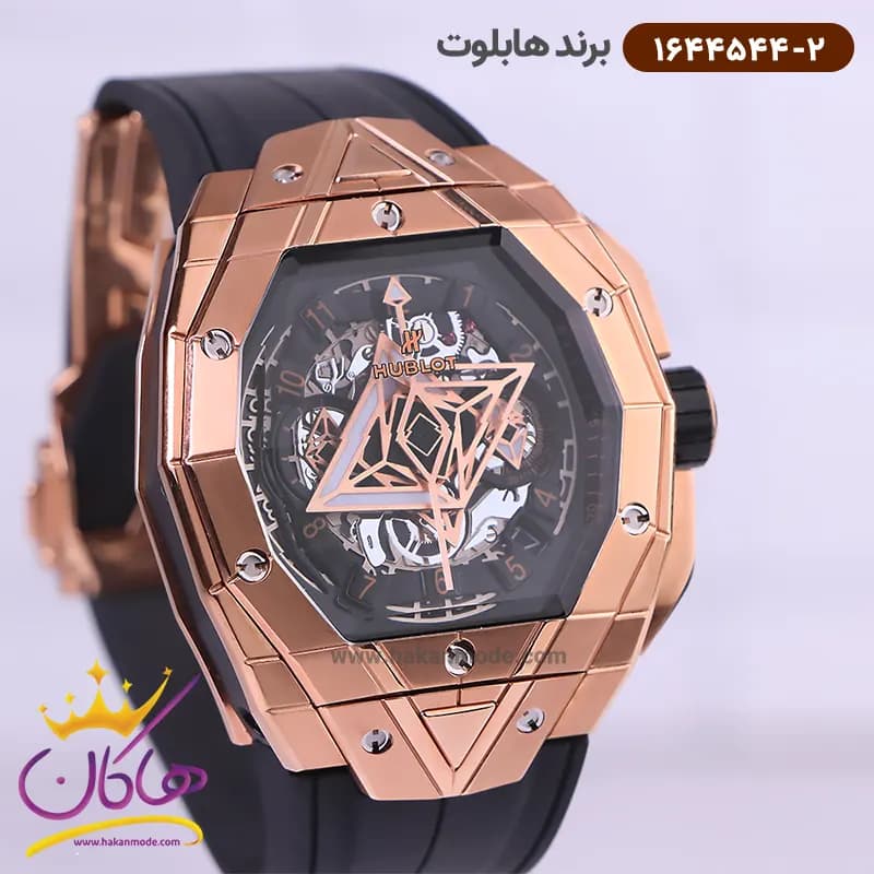 ساعت هابلوت مردانه بند رابر فضایی قاب رزگلد 1644544/2 — تصویر ۲