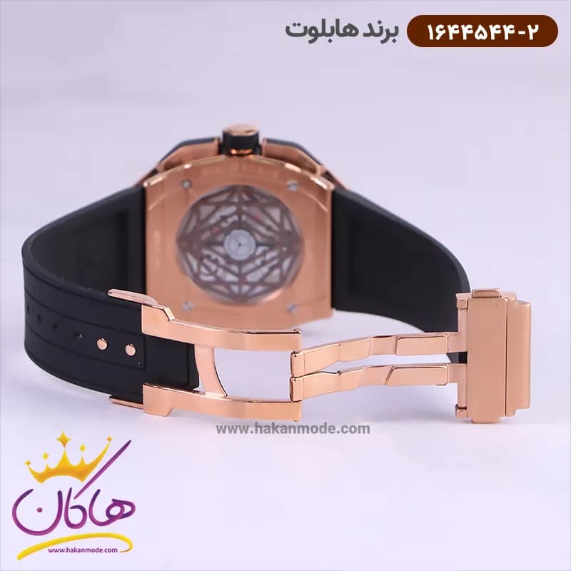 ساعت هابلوت مردانه بند رابر فضایی قاب رزگلد 1644544/2 — تصویر ۴