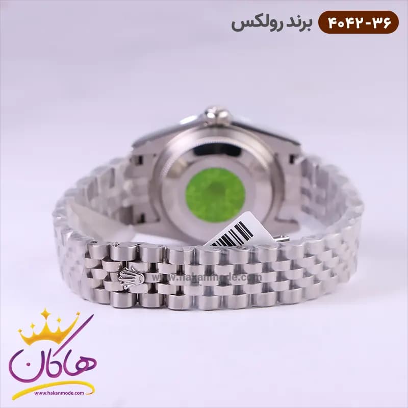 ساعت رولکس زنانه فلزی دیت جاست صفحه قرمز 4042/36 — تصویر ۳