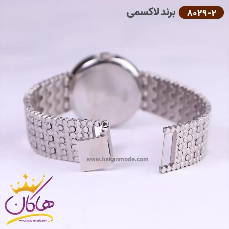 ساعت لاکسمی زنانه استیل صفحه سفید 8029/2 — تصویر ۴