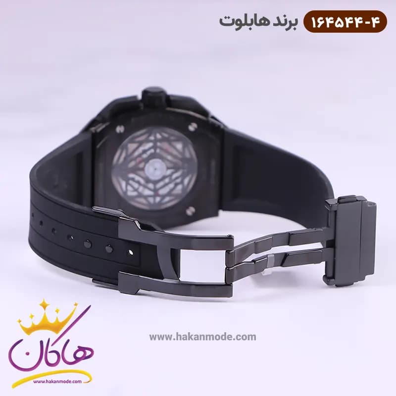 ساعت هابلوت مردانه بند رابر فضایی تمام مشکی 164544/4 — تصویر ۳