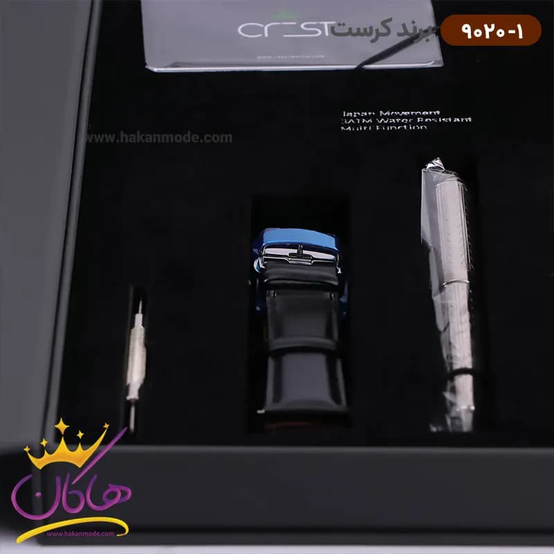 ساعت مچی کرست مردانه استیل نقره‌ای صفحه سفید مدل 9020/1 — تصویر ۴