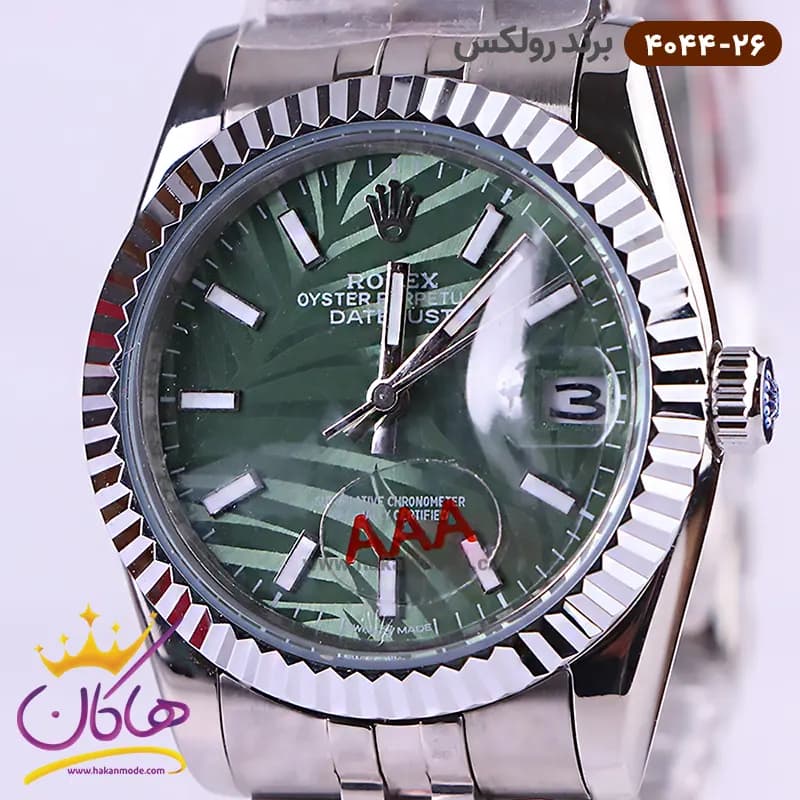 ساعت رولکس مردانه فلزی صفحه سبز 4044/26 — تصویر ۲