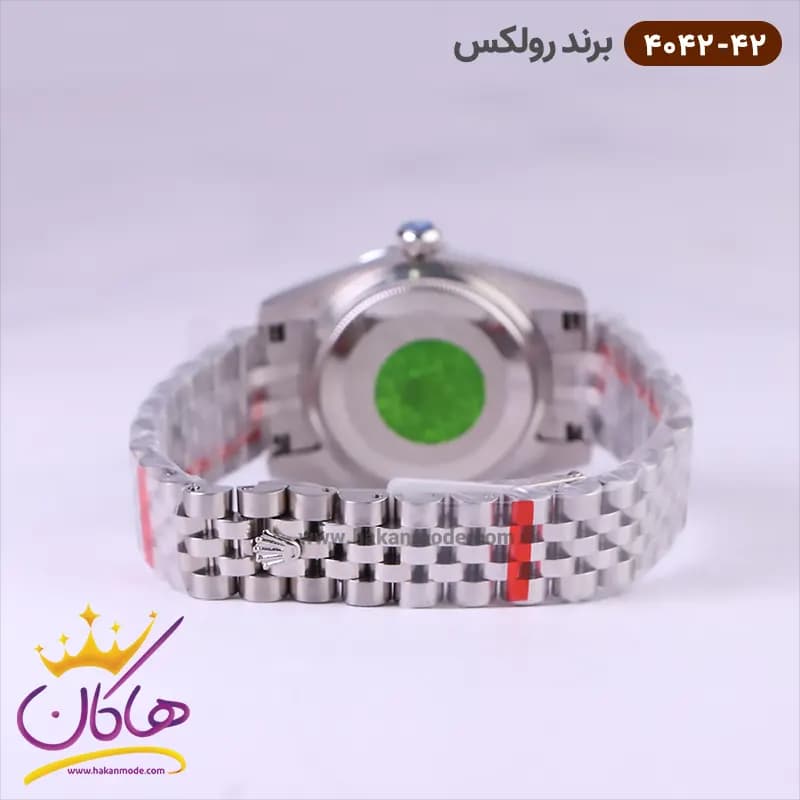 ساعت رولکس زنانه فلزی صفحه آبی گلدار 4042/42 — تصویر ۳