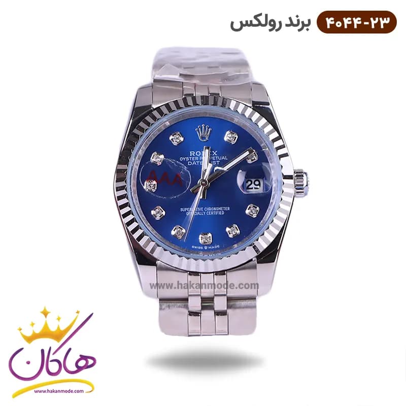 ساعت رولکس مردانه فلزی صفحه آبی 4044/23
