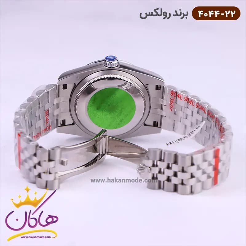 ساعت رولکس مردانه فلزی نقره ای صفحه سفید 4044/22 — تصویر ۳